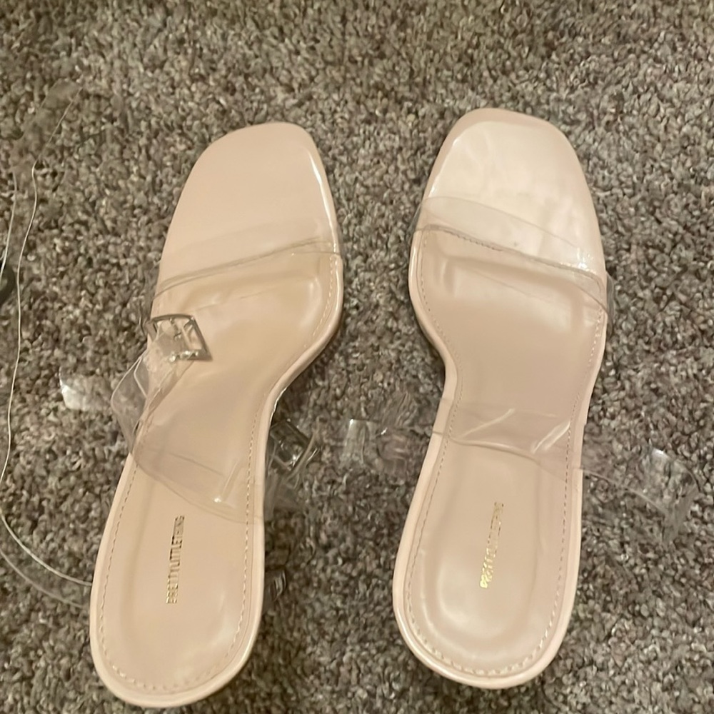 Brand new Nude and Clear Heels